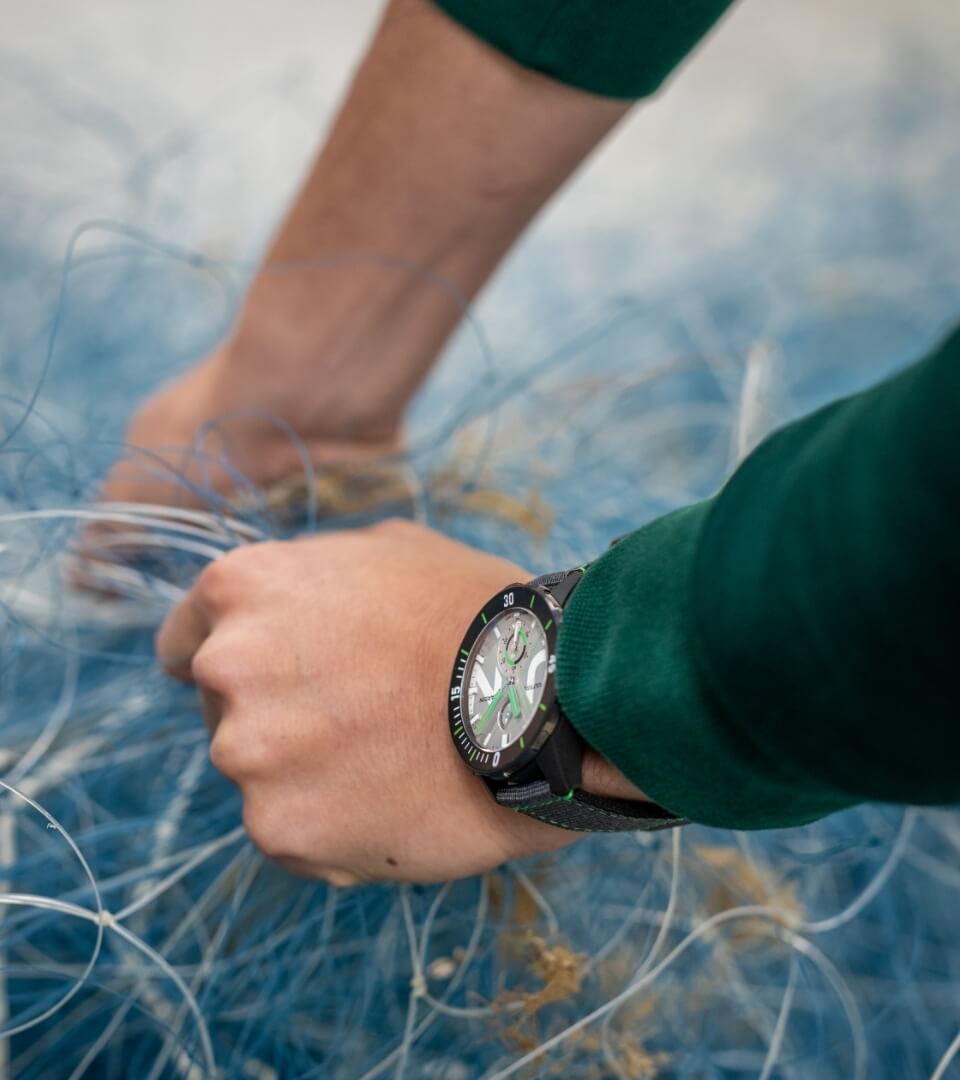 Premier bracelet de montre en filet de pêche recyclé: R-Strap